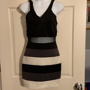 Pitaya black, cream and gray size 2 fashion dress